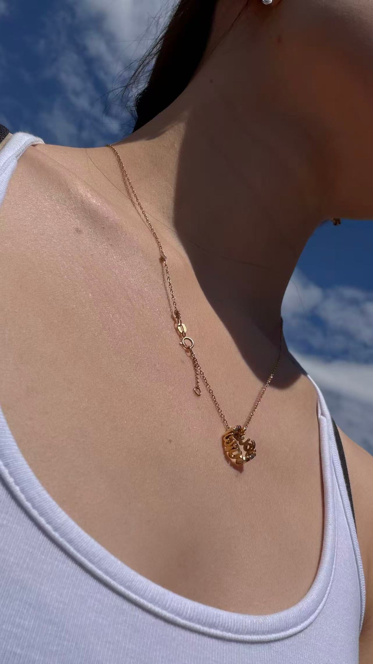 The Always Pendant Necklace in silver front view