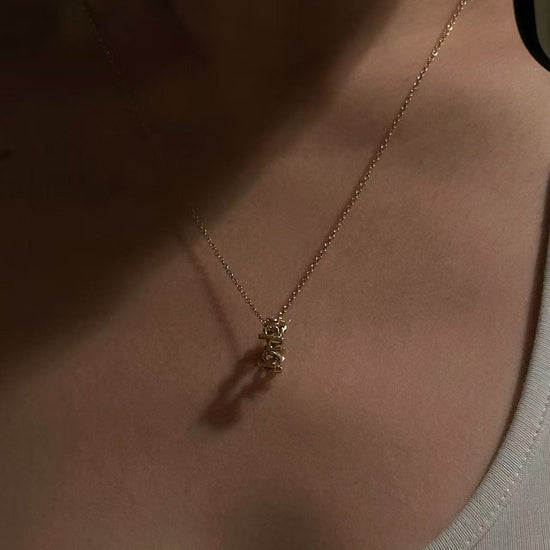 The Always Pendant Necklace styled detail view