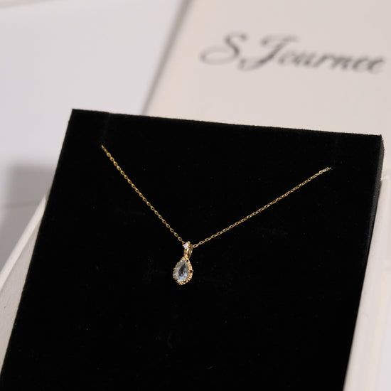Always Natural Gemstone Pendant Necklace front view featuring natural gemstone and fine jewelry setting