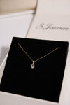 Always Natural Gemstone Pendant Necklace front view featuring natural gemstone and fine jewelry setting