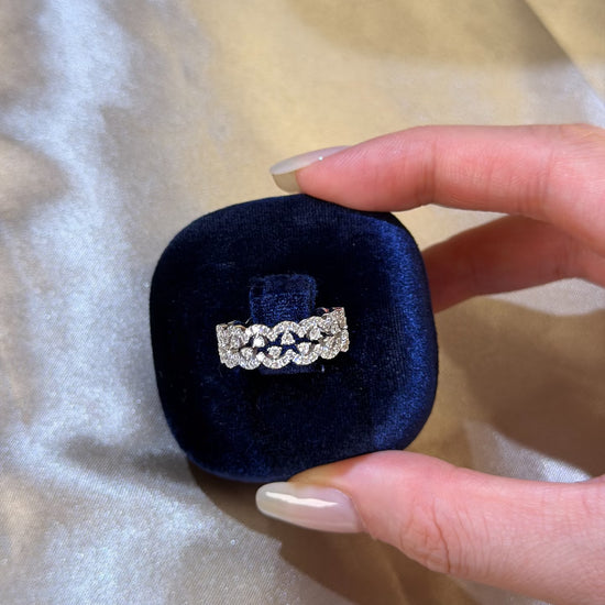 Lace Lab Diamond Ring front view featuring lab-grown diamond and silver by S.Journee