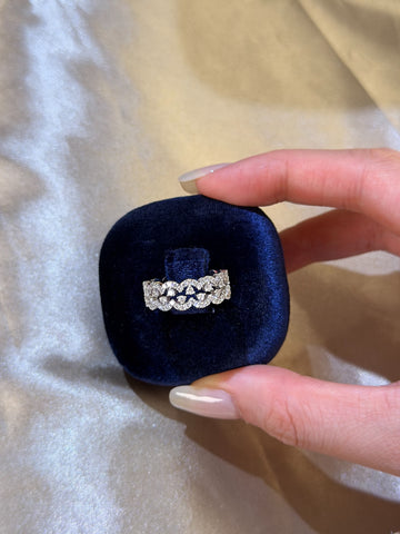 Lace Lab Diamond Ring front view featuring lab-grown diamond and silver by S.Journee